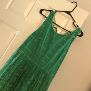 Anthropologie dress- Kelly green Large